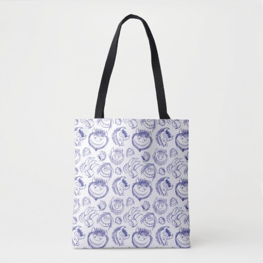 Where the Wild Things Are Schets Patroon Tote Bag (Voorkant)