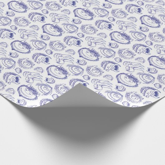 Where the Wild Things Are Sketch Pattern Cadeaupapier (Hoek)