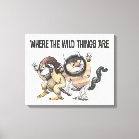 Where the Wild Things Are | Twee wilde dingen Canvas Afdruk (Voorkant)