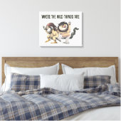Where the Wild Things Are | Twee wilde dingen Canvas Afdruk (Insitu (Slaapkamer))