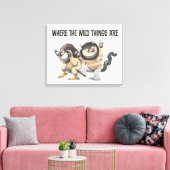 Where the Wild Things Are | Twee wilde dingen Canvas Afdruk (Insitu (Woonkamer))