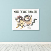 Where the Wild Things Are | Twee wilde dingen Canvas Afdruk (Insitu (Houten vloer))