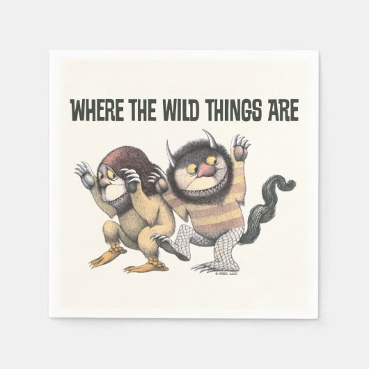 Where the Wild Things Are | Twee wilde dingen Servet (Voorkant)