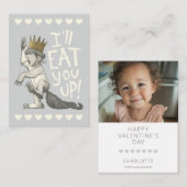 Where The Wild Things Are Valentine Photo Notitiekaartje (Voorkant / Achterkant)