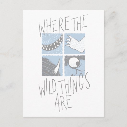 Where The Wild Things Are | Vierkant Grafisch Briefkaart (Voorkant)