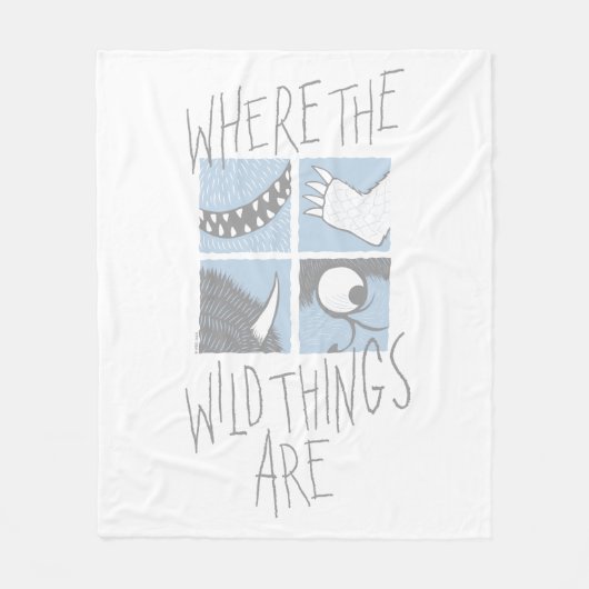 Where The Wild Things Are | Vierkant Grafisch Fleece Deken (Voorkant)