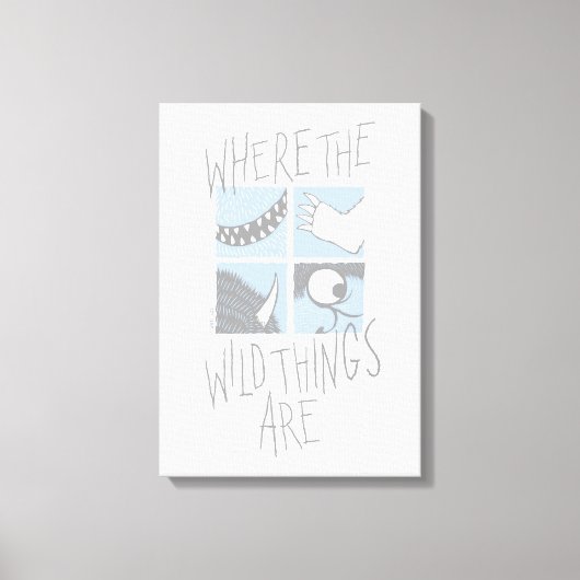 Where The Wild Things Are | Vierkant Grafisch ontw Canvas Afdruk (Voorkant)