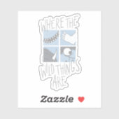 Where The Wild Things Are | Vierkant Grafisch ontw Sticker (Vel)