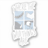 Where The Wild Things Are | Vierkant Grafisch ontw Sticker (Voorkant)