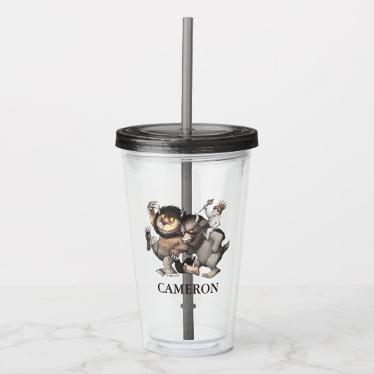 Where the Wild Things Are | Voeg je naam toe Acryl Drinkbeker (Voorkant)