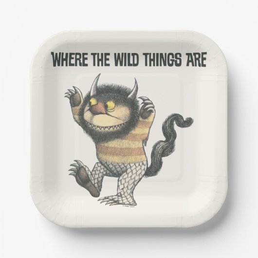 Where the Wild Things Are | Wild Thing Papieren Bordje (Voorkant)