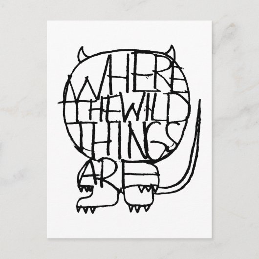 Where the Wild Things Are | Wild Thing-schets Briefkaart (Voorkant)