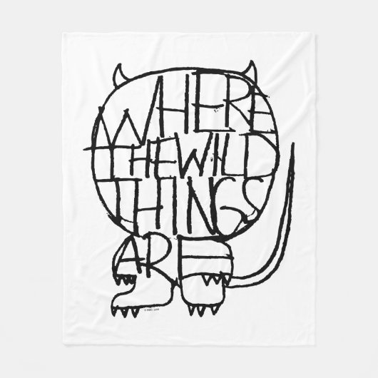 Where the Wild Things Are | Wild Thing-schets Fleece Deken (Voorkant)