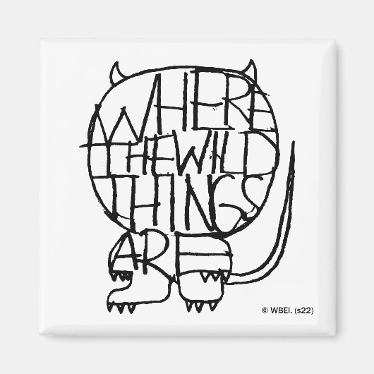Where the Wild Things Are | Wild Thing-schets Magneet (Voorkant)