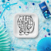 Where the Wild Things Are | Wild Thing-schets Papieren Bordje (Feest)