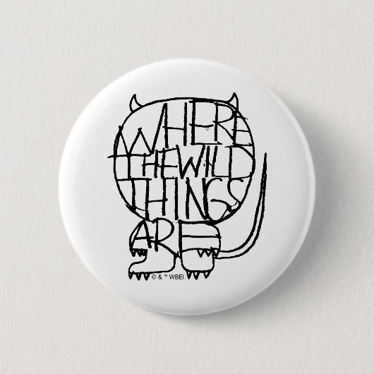 Where the Wild Things Are | Wild Thing-schets Ronde Button 5,7 Cm (Voorkant)