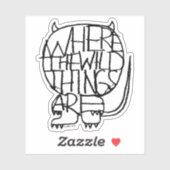 Where the Wild Things Are | Wild Thing-schets Sticker (Vel)