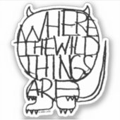 Where the Wild Things Are | Wild Thing-schets Sticker (Voorkant)