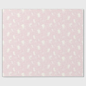 Where the Wild Things Pink Floral Pattern Cadeaupapier (Vlak)