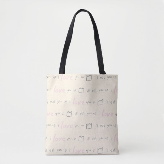 Where the Wild Things Quote-patroon Tote Bag (Voorkant)