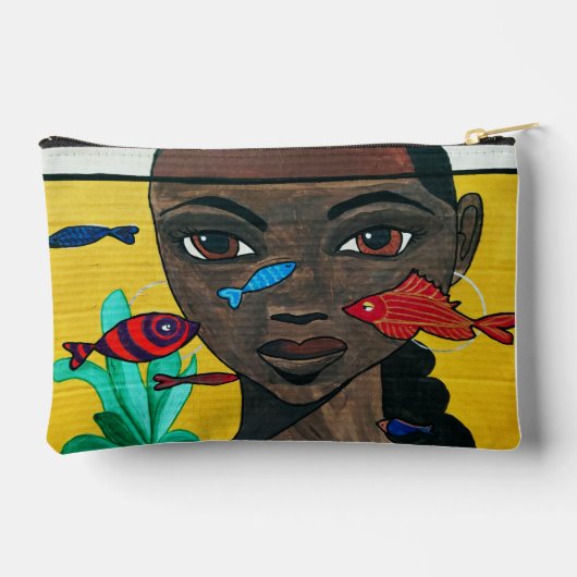Where Thoughts Swim | Zwarte Vrouw Kunst Afrocentr Etui (Achterkant)