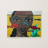 Where Thoughts Swim | Zwarte Vrouw Kunst Afrocentr Legpuzzel (Horizontaal)