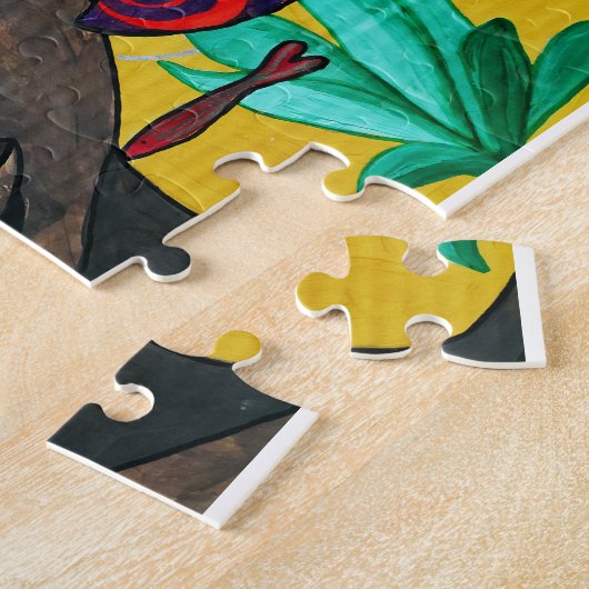 Where Thoughts Swim | Zwarte Vrouw Kunst Afrocentr Legpuzzel (Zijkant)