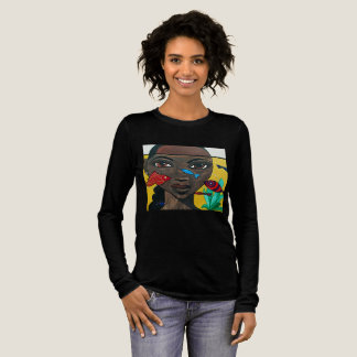 Where Thoughts Swim | Zwarte Vrouw Kunst Afrocentr Tri-Blend Shirt