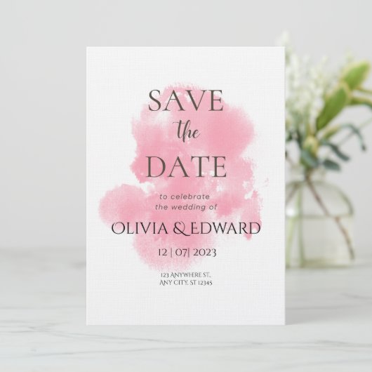 Where Two Hearts Meet Wedding Invitation Kaart (Staand voorkant)