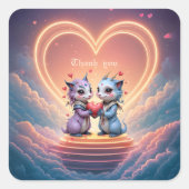 Where Two Souls Choose Forever  Vierkante Sticker (Voorkant)