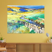 "Where Water Sings" – A Yorkshire Landscape     Canvas Afdruk (Insitu (Woonkamer))