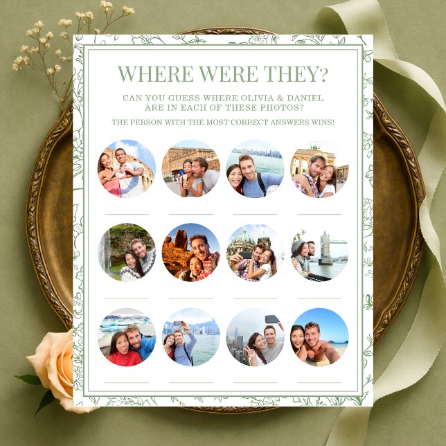 Where Were They 12 Photos Bridal Shower Game (Creator heeft geüpload)