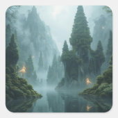 Where Winged Spirits Wander Vierkante Sticker (Voorkant)