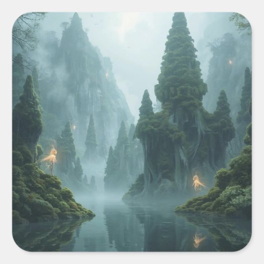 Where Winged Spirits Wander Vierkante Sticker (Voorkant)