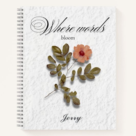 Where Words Bloom – Personalized Writing Journal Notitieboek (Voorkant)