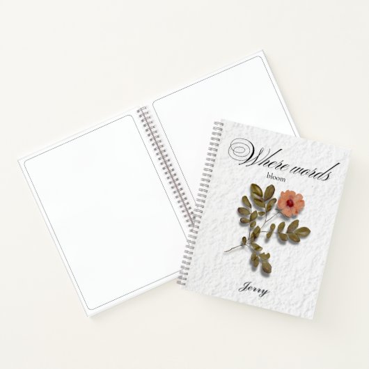 Where Words Bloom – Personalized Writing Journal Notitieboek (Binnen)