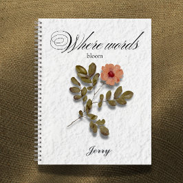 Where Words Bloom – Personalized Writing Journal Notitieboek