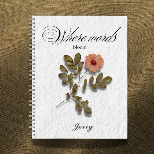 Where Words Bloom – Personalized Writing Journal Notitieboek