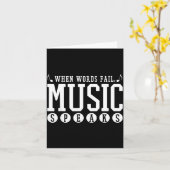 Where Words Fail Music Speaks - Musician Teacher Q Kaart (Gele Bloem)