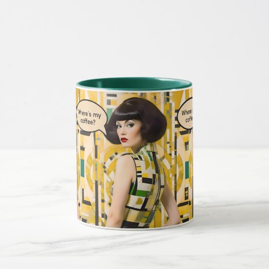 Where's My Coffee Retro Beauty 60s coffee mug Mok (Midden)