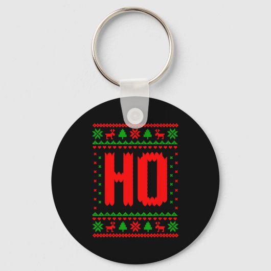 Where's My Ho At_ Ho Merry Christmas Holiday Coupl Sleutelhanger (Voorkant)