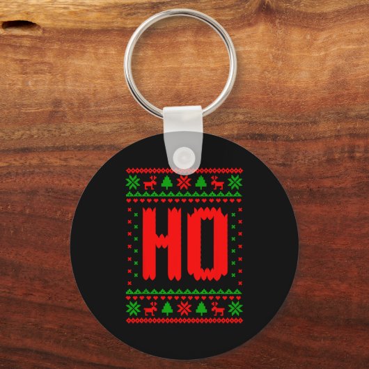 Where's My Ho At_ Ho Merry Christmas Holiday Coupl Sleutelhanger (Voorkant)