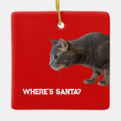 Where's Santa Cat Ornament (Voorkant)