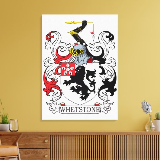 Whetstone Family Crest Canvas Afdruk (Insitu (Woonkamer))