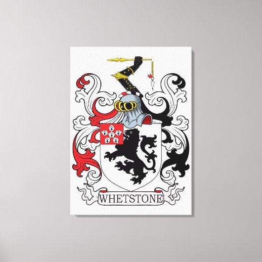 Whetstone Family Crest Canvas Afdruk (Voorkant)