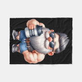 Whey Protein Gnome Dad Funny Bodybuilder Graphic F Fleece Deken (Voorkant (Horizontaal))