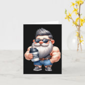 Whey Protein Gnome Dad Funny Bodybuilder Graphic F Kaart (Gele Bloem)
