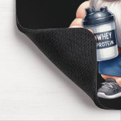 Whey Protein Gnome Dad Funny Bodybuilder Graphic F Muismat (Hoek)