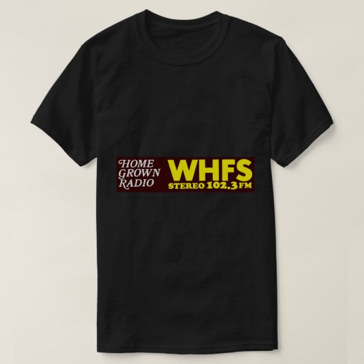 WHFS 102.3FM Alternative Radio Station Bumper Stic T-shirt (Design voorkant)