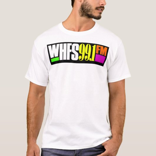 Whfs 99.1 fm radiostation t-shirt (Voorkant)